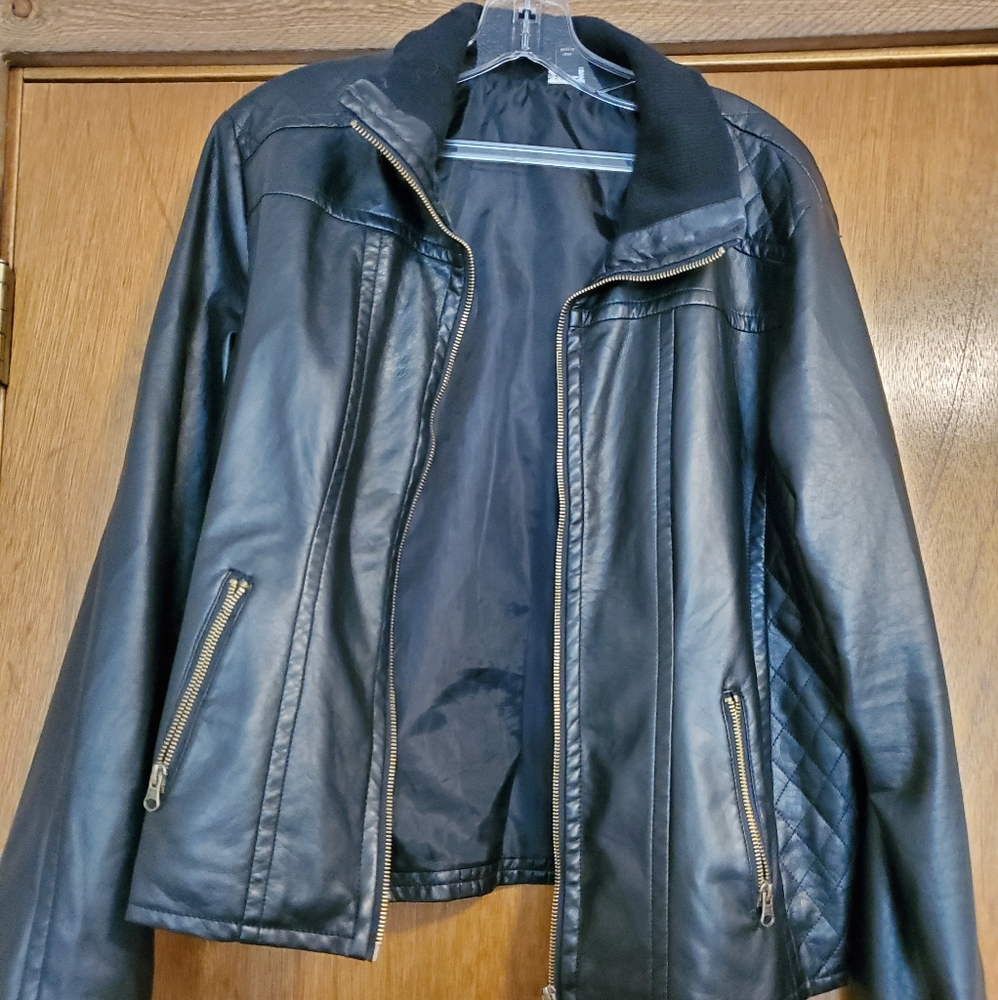 George faux leather jacket